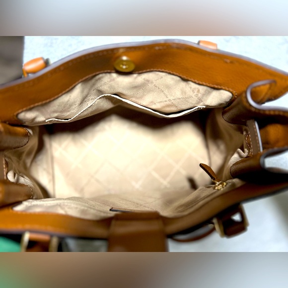 Michael Kors Hamilton Medium Leather Satchel in Brown, like new - Picture 8 of 9